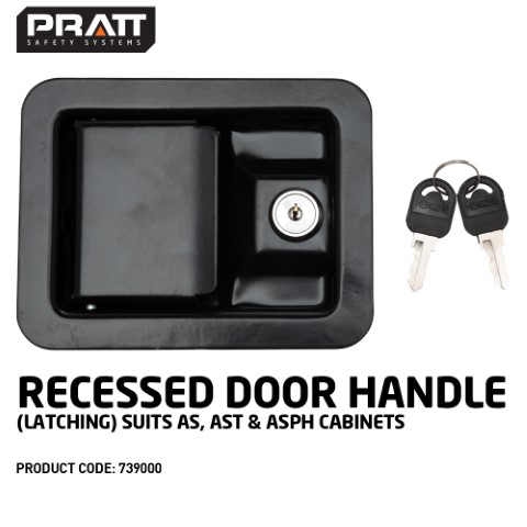 PRATT RECESSED DOOR HANDLE (LATCHING) SUITS AS AST & ASPH CABINETS